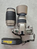 Nikon F55 kit 28/80 1:3/5.6 + 70/300 1:4/5.6, Audio, Tv en Foto, Ophalen of Verzenden, Gebruikt, Nikon