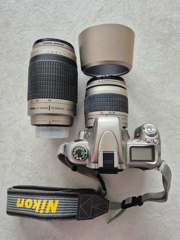 Nikon F55 kit 28/80 1:3/5.6 + 70/300 1:4/5.6 beschikbaar voor biedingen