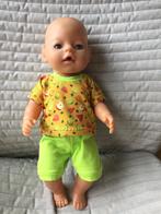 Babyborn: koopje 16: Nieuwe gele t-shirt met groen  broekje, Ophalen of Verzenden, Nieuw, Babypop