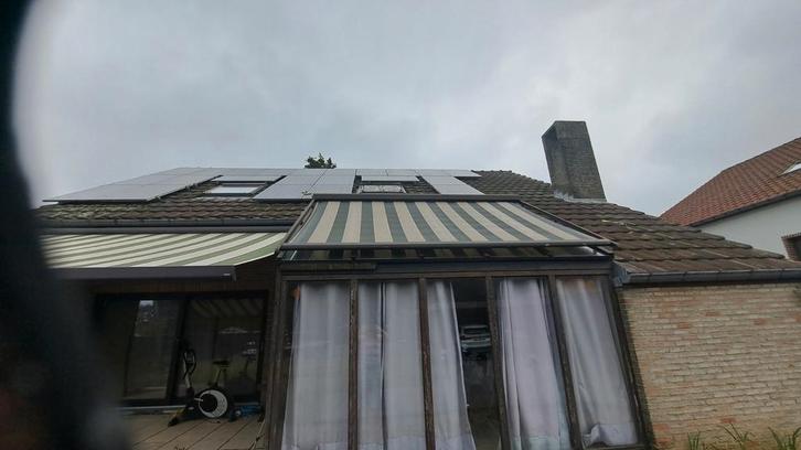 Harol zonneluifel gemotoriseerd., Tuin en Terras, Zonneschermen, Gebruikt, Ophalen