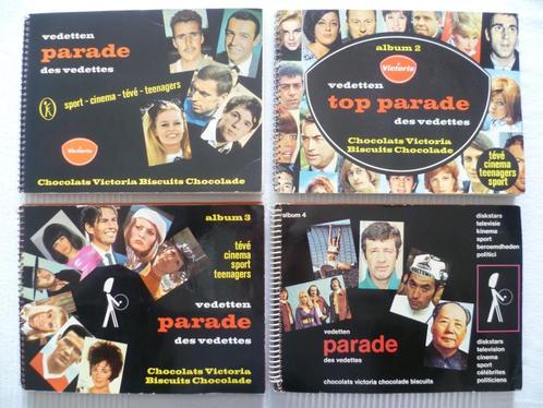 Chocolat Victoria chocolade albums Parade des vedettes x 4, Verzamelen, Overige Verzamelen, Gebruikt, Ophalen of Verzenden