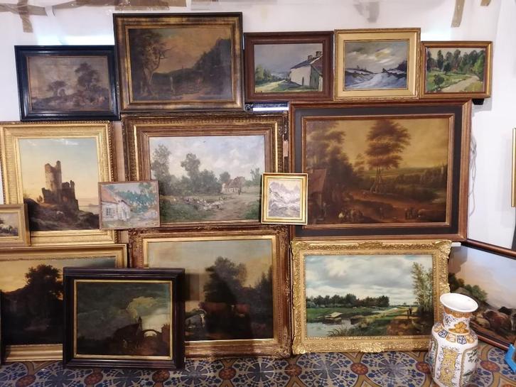 Schilderijen, tekeningen & antieke objecten, Antiek en Kunst, Kunst | Schilderijen | Klassiek, Ophalen of Verzenden