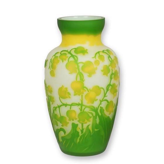 Handgeschilderde Cameo glazen vaas | Adam’s Needle, Antiek en Kunst, Antiek | Vazen, Verzenden