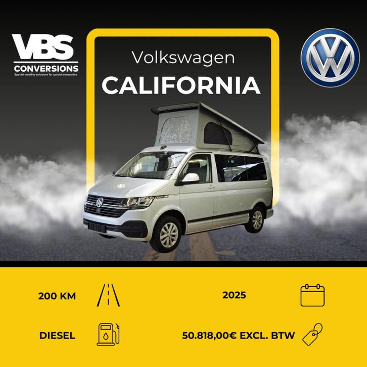 Volkswagen Californie, Caravanes & Camping, Camping-cars, Entreprise, jusqu'à 2, Volkswagen, Diesel, Automatique, Réfrigérateur