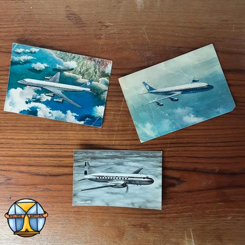 Vintage KLM postcards / Convair 340, Douglas dc-8 KLM kaart, Verzamelen, Luchtvaart en Vliegtuigspotten, Zo goed als nieuw, Kaart, Foto of Prent