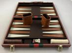 Backgammon dans un étui en similicuir pour jeu de société 51, Utilisé, Enlèvement ou Envoi