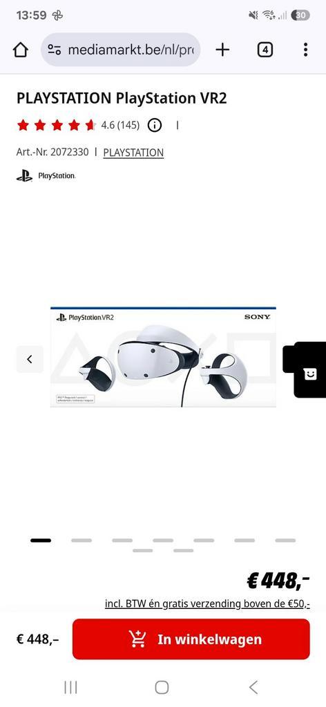 Sony PlayStation VR2, Telecommunicatie, Mobiele telefoons | Toebehoren en Onderdelen, Ophalen