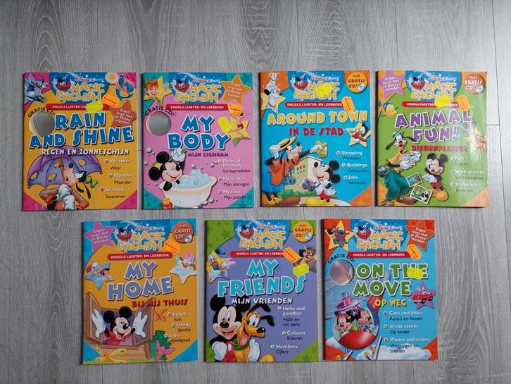 7x Engels leren met je Disney vrienden, Boeken, Kinderboeken | Baby's en Peuters, Zo goed als nieuw, Ophalen of Verzenden