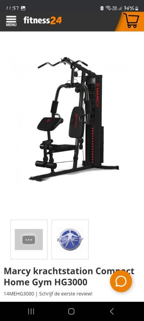 Krachtstation compact home gym marcy hg3000, Sport en Fitness, Fitnessapparatuur, Zo goed als nieuw, Krachtstation, Armen, Benen