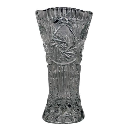 Geslepen kristallen vaas in vintage stijl (Val Saint Lambert, Antiek en Kunst, Antiek | Glaswerk en Kristal, Ophalen of Verzenden