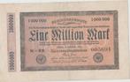 Billet du Reich - 1 million de marks (1923), Timbres & Monnaies, Billets de banque | Europe | Billets non-euro, Enlèvement ou Envoi