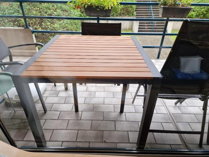 Table de jardin Central Park Analee 90x90cm, Tuin en Terras, Tuintafels, Zo goed als nieuw, Vierkant, Hout, Ophalen