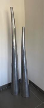 Grote Elegante Vazen uit Aluminium. (Paar), Ophalen, Overige materialen, Overige kleuren, Nieuw