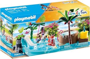 Playmobil  kinderzwembad met glijbaan GRATIS LEVERING, Kinderen en Baby's, Speelgoed | Playmobil, Verzenden, Nieuw, Complete set