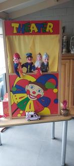 poppenkast met 4 poppen, Kinderen en Baby's, Speelgoed | Overig, Ophalen, Zo goed als nieuw, Jongen of Meisje