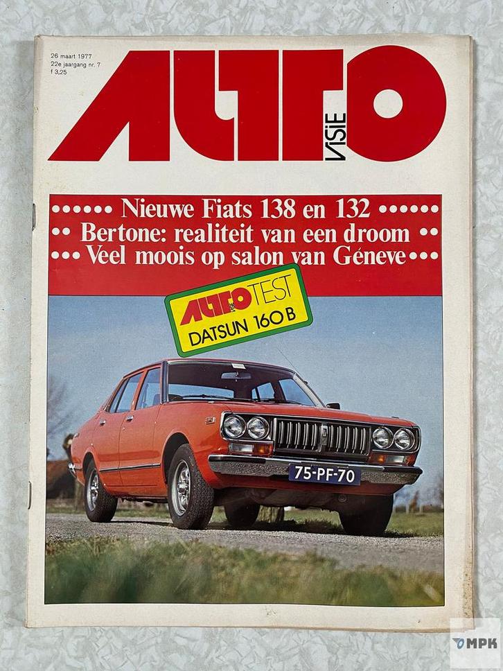 Autovisie Magazine 1977 #7 Datsun 160B Fiat Autosalon Genève, Boeken, Auto's | Folders en Tijdschriften, Gelezen, Ophalen of Verzenden