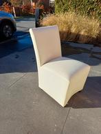 eetkamerstoel op wieltjes, Huis en Inrichting, Stoelen, Ophalen, Gebruikt, Wit, Leer