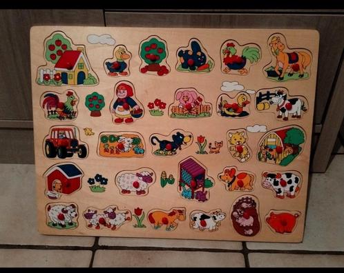 Houten legpuzzel., Kinderen en Baby's, Speelgoed | Kinderpuzzels, Zo goed als nieuw, 10 tot 50 stukjes, Van hout, Ophalen of Verzenden