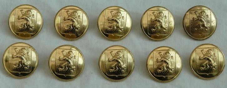 Knopen Lotje Uniform Provincie Overijssel 22mm, 10 stuks.(1), Verzamelen, Overige Verzamelen, Gebruikt, Ophalen of Verzenden