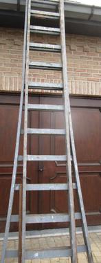 dubbele houten ladder, Ophalen, Gebruikt, Ladder, Opvouwbaar of Inschuifbaar