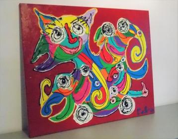 Modern kunstwerk van Nederlanse schilder Peko beschikbaar voor biedingen