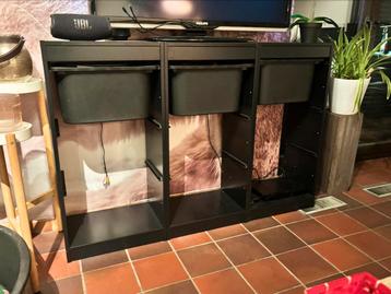 Rangement pour jouets : 4 armoires séparées et 12 backebs., 3 ou 4 tiroirs, 25 à 50 cm, Teck, Comme neuf