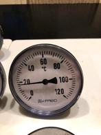 Inox- thermometers 0 - 120* lengte bulp 60 mm 1/2” 4 st + 2, Nieuw, Ophalen of Verzenden, Cv-ketel of Combi-ketel