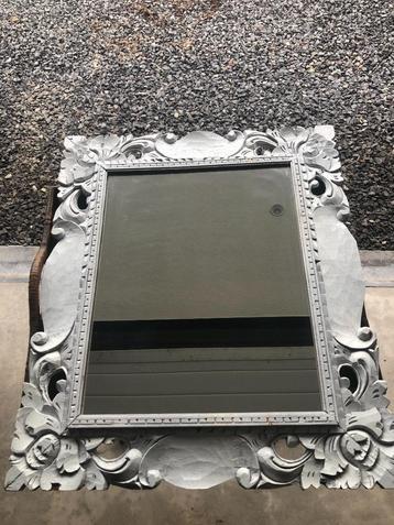 Miroir Bois Blanc, Moins de 100 cm, Comme neuf, Enlèvement, 50 à 75 cm