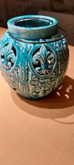 Keramiek kaarsen houder, Ophalen of Verzenden, Blauw