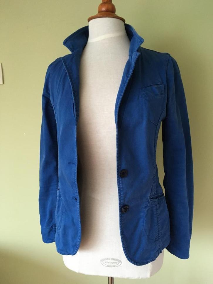 Jeansvest klassieke stijl, helderblauw, maat 36, Kleding | Dames, Jasjes, Kostuums en Pakken, Gedragen, Jasje, Maat 36 (S), Blauw