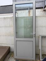 Aluminium deur met dubbel glas, Doe-het-zelf en Bouw, Ophalen, 80 tot 100 cm, Buitendeur, Glas