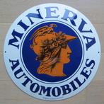 Plaque émaillée de Minerva Automobiles en parfait état !, Collections, Comme neuf, Enlèvement ou Envoi, Panneau publicitaire