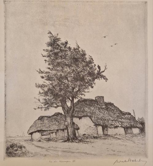 Dirk Baksteen | In de Kempen  III | T.V. - ets | 1963, Antiek en Kunst, Kunst | Litho's en Zeefdrukken, Ophalen