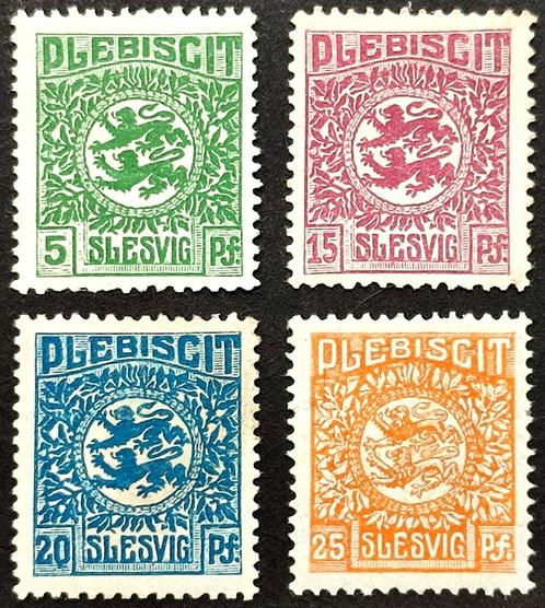 4X Slesvig (Duits Denemarken) 1920, Timbres & Monnaies, Timbres | Europe | Allemagne, Autres périodes, Enlèvement ou Envoi