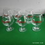 6 GALOPIN FAGNE bierglazen., Ophalen, Zo goed als nieuw, Glas of Glazen, Overige merken