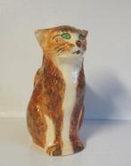 Vintage kruik in majolica, barbotine; kat, Ophalen of Verzenden