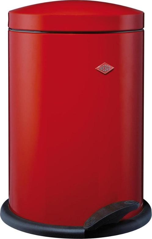 Wesco Base Softer Prullenbak - 13 l - Rood, Huis en Inrichting, Woonaccessoires | Prullenbakken, Nieuw, Metaal, Minder dan 50 cm
