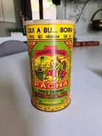 Boîte en fer blanc Pacha, hauteur 19 cm, diamètre 10,5 cm, Enlèvement ou Envoi, Utilisé, Café, Autres marques