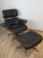 Replica eames lounge chair met hocker, Ophalen, Gebruikt, Zwart