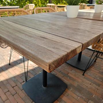 Terrastafel voor privé of horeca, Tuin en Terras, Ophalen, Zo goed als nieuw, Hout