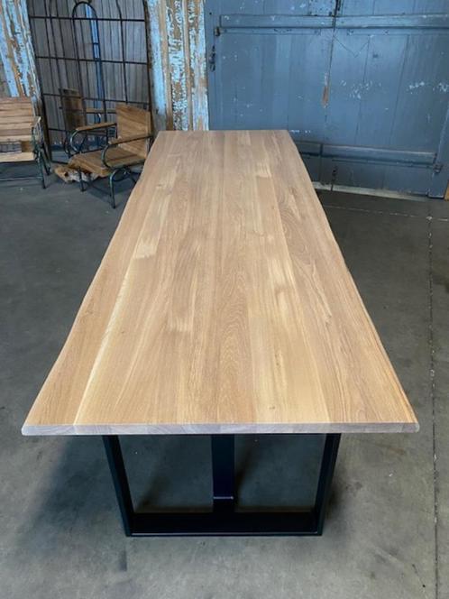 boomstamtafel, eiken tafel, houten tafel, eettafels, tafels, Huis en Inrichting, Tafels | Eettafels, Nieuw, Eikenhout, Ophalen of Verzenden