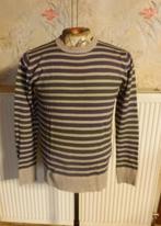 (25)- pull homme ligné gris T.S - Dynawork -, Dynawork, Ophalen of Verzenden, Zo goed als nieuw, Grijs