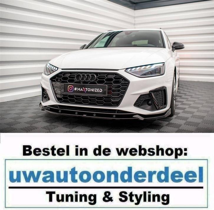 Maxton Design Spoiler Splitter Voor Audi A4 B9 S Line Faceli, Auto diversen, Tuning en Styling, Verzenden