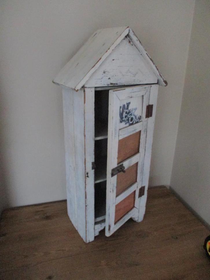 Hangkastje met schapjes en fotoplaats , decoratiekastje, Maison & Meubles, Accessoires pour la Maison | Décorations murale, Utilisé