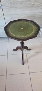 Vintage met leer beklede steektafel, Antiek en Kunst, Antiek | Meubels | Tafels, Ophalen