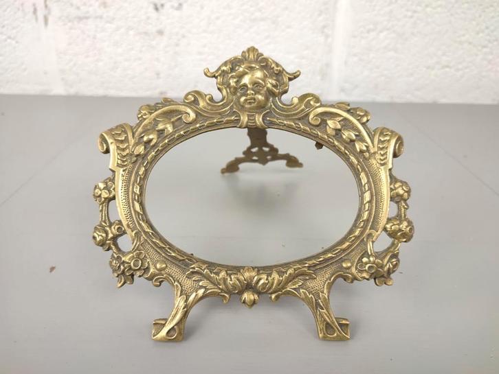 Ovale messing fotolijst, Antiek en Kunst, Antiek | Woonaccessoires, Ophalen of Verzenden