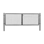 Dubbele tuinpoort 1m25 x 3m zwart., 100 tot 150 cm, Nieuw, Ophalen of Verzenden, 200 cm of meer
