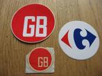 Vintage Stickers GB Supermarkt Carrefour, Ophalen of Verzenden, Nieuw, Winkel of Supermarkt