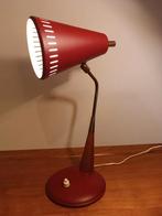 Rode bureaulamp, design vintage jaren 50., Ophalen of Verzenden, Zo goed als nieuw, Hout