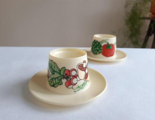 vintage eierdopjes 1970 D.B.P. Plastics Antwerp groentendeco, Verzamelen, Retro, Overige typen, Ophalen of Verzenden